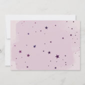 niedliches magisches lila Einhorn Ankündigung (Rückseite)