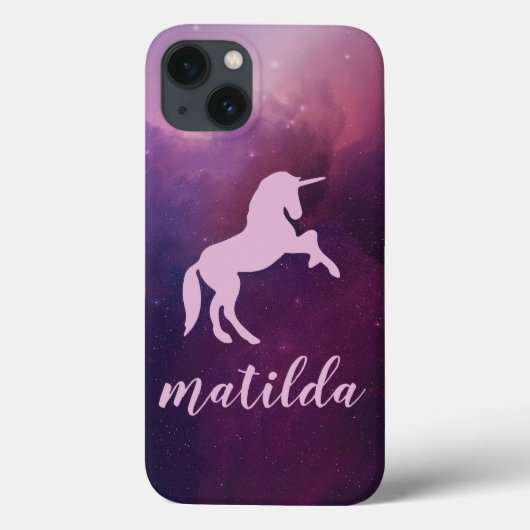 niedliches magisches lila Einhorn Case-Mate iPhone Hülle (Rückseite)
