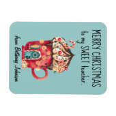 Niedliches Magnet für süße Lehrer Frohe Weihnachte (Horizontal)