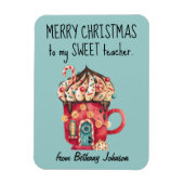 Niedliches Magnet für süße Lehrer Frohe Weihnachte (Vertikal)
