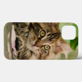 Niedliches Maine Coon Cat Kitten Foto Portrait - Case-Mate iPhone Hülle (Rückseite (Horizontal))