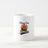 Niedliches Maine Coon Mama Blume Graphic Cat Lover Kaffeetasse (Mittel)