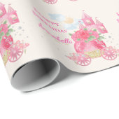 Niedliches Mairy Tale Pink Princess Party Geschenkpapier (Rolleneckpunkt)