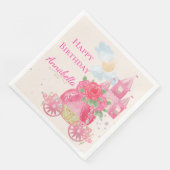 Niedliches Mairy Tale Pink Princess Party Serviette (Ecke)
