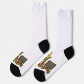 Niedliches Mais-Fernsehen mit Popcorn Socken (Linkes Detail)