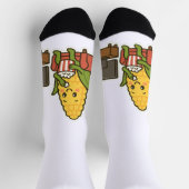 Niedliches Mais-Fernsehen mit Popcorn Socken (Oben)