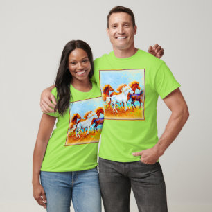 Niedliches Malen von Laufpferden. Jetzt kaufen T-Shirt