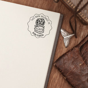 Niedliches Malteser Hundebuch Gummistempel