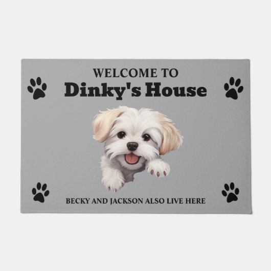 Niedliches maltesisches Foto Fußmatte (Vorderseite)