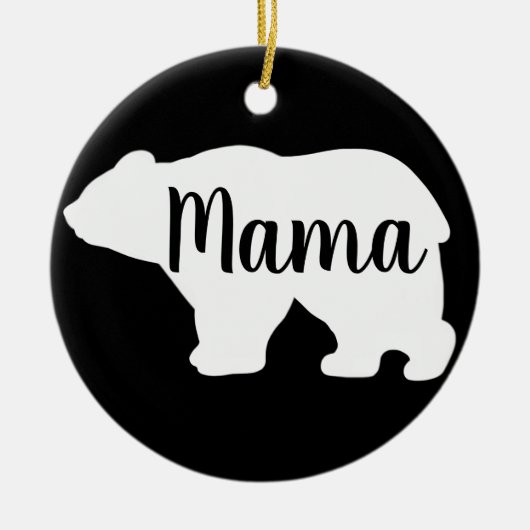 Niedliches Mama Bären Designgeschenk Keramik Ornament (Vorne)