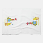 Niedliches Mama-Hühnchen mit Baby Geschirrtuch (Horizontal)