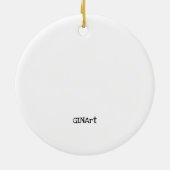 Niedliches Mama-Hühnchen mit Baby Keramik Ornament (Hinten)