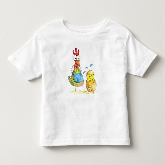 Niedliches Mama-Hühnchen mit Baby Kleinkind T-shirt (Vorderseite)