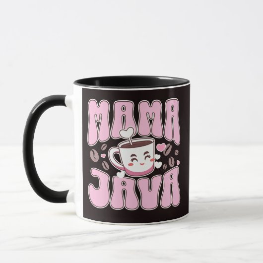 Niedliches Mama Java Muttertagsgeschenk Tasse (Links)
