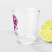 Niedliches Mama Word Kunst am rosa Leopard Gemuste Schnapsglas (Rechts)