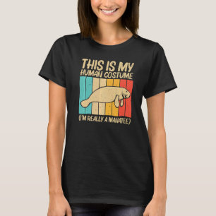 Niedliches Manatee für Männer Weidenmeerkuh Dugong T-Shirt