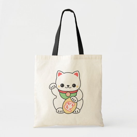 Niedliches Maneki Neko Tragetasche (Vorne)