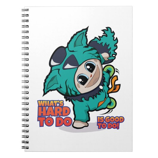 Niedliches Manga-Cartoon-Notebook Notizblock (Vorderseite)