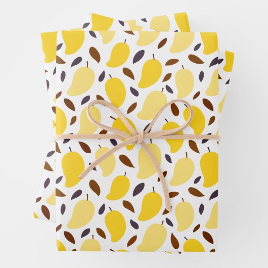Niedliches Mango-Muster Geschenkpapier Set (Beispiel)