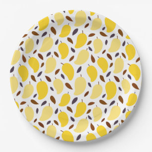 Niedliches Mango-Muster Pappteller