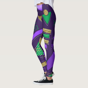 Niedliches Mardi Gra-Muster Leggings
