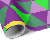 Niedliches Mardi Gras-Muster geflieste Verpackung Geschenkpapier (Rolleneckpunkt)
