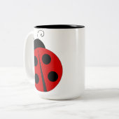 NIEDLICHES MARIENKÄFER-LEBEN ZWEIFARBIGE TASSE (Vorderseite Links)