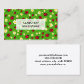 niedliches Marienkäfer- und Visitenkarte (Vorne/Hinten)