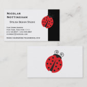 Niedliches Marienkäfer-Zeichnen Visitenkarte (Vorne/Hinten)