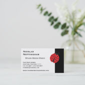 Niedliches Marienkäfer-Zeichnen Visitenkarte (Stehend Vorderseite)