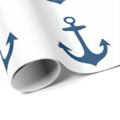 Niedliches Marine-Blau-nautischinspiriertes Geschenkpapier (Rolleneckpunkt)