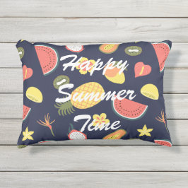 Niedliches marineblau Muster Happy Summer Time l t Kissen Für Draußen