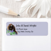 Niedliches Marmot-Adressetikett (Insitu)