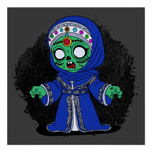 Niedliches marokkanisches Zombie Poster