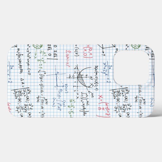Niedliches Mathematik Muster Case-Mate iPhone Hülle (Rückseite (Horizontal))