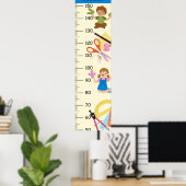 Niedliches Mathematikwachstumsdiagramm Poster (Heimbüro)