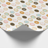 Niedliches Mattiertes Donut-Muster Geschenkpapier (Ecke)