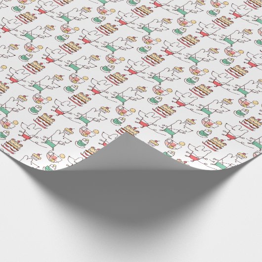 Niedliches Mäusebäckerei-Kochs-Zeichnen Geschenkpapier (Ecke)