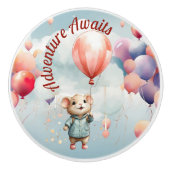 Niedliches Mauserlebnis Keramikknauf (Vorderseite)