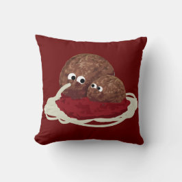 Niedliches Meatball Eating Spaghetti Kissen
