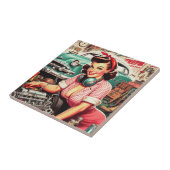 Niedliches mechanisches Button Fliese (Seite)