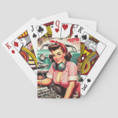 Niedliches mechanisches Button Spielkarten (Rückseite)