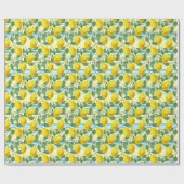 Niedliches mediterranes Sommerlemon Geschenkpapier (Flach)