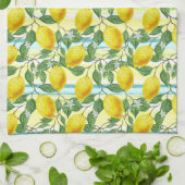 Niedliches mediterranes Sommerlemon Geschirrtuch (Gefaltet)
