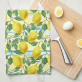 Niedliches mediterranes Sommerlemon Geschirrtuch (Viertel Falte)