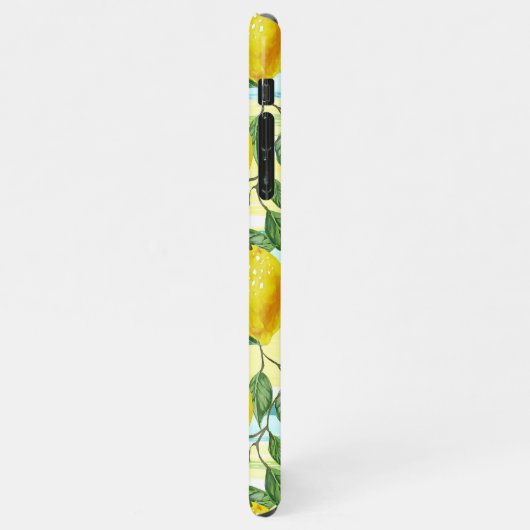 Niedliches mediterranes Sommerlemon iPhone Hülle (Linke Seite)