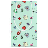 Niedliches medizinisches Icon-Muster Kleine Geschenktüte (Vorderseite)