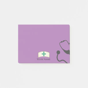 Niedliches medizinisches Stethoskop Personalisiert Post-it Klebezettel