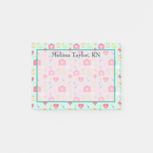 Niedliches medizinisches Thema Post-it Klebezettel (Vorderseite)