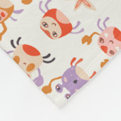 Niedliches Meer Freunde Korkkrebs Wasserfarbe Fleecedecke (Ecke)